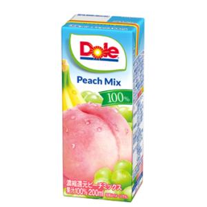 雪印　メグミルク　Dole ピーチミックス100％　LL200ml×18本入　紙パック　送料無料　〔...