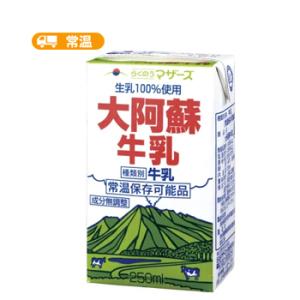 らくのうマザーズ 大阿蘇牛乳 250ml×24本入 /2ケース紙パック 九州 熊本 ロングライフ牛乳...