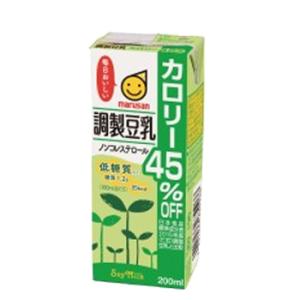 マルサンアイ 調製豆乳 カロリー45％オフ 200ml 紙パック24本｜plusin