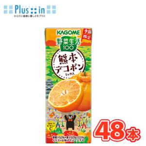カゴメ 野菜生活100 熊本デコポンミックス 195ml ×24本入/2ケース 紙パック〔熊本 ミカ...