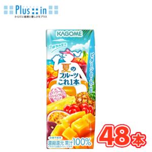 カゴメ 夏のフルーツこれ一本　マンゴー＆パッションフルーツブレンド  200ml ×24本入/2ケー...