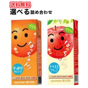 選べる サントリーなっちゃん　2種　オレンジ　りんご【250ml×24本入】2ケース　果実飲料　フル...