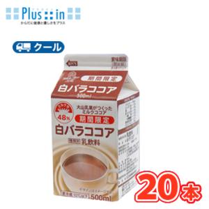 白バラ　ココア　500ml×20本 　ココア　cocoa　ミルク　milk　クール便