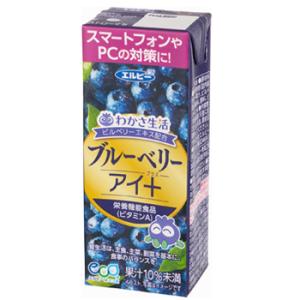 エルビー　ブルーベリーアイ+　200ml×24本入/4ケース　紙パック　送料無料　 ブルーベリー　わ...