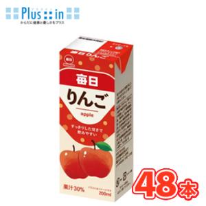 毎日牛乳　毎日りんご　200ml× 24本入/2ケース　紙パック〔りんご フルーツ 果汁  林檎 リ...