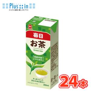 毎日牛乳　毎日お茶　200ml× 24本入　紙パック〔お茶 おちゃ 日本茶 緑茶 国産茶葉〕