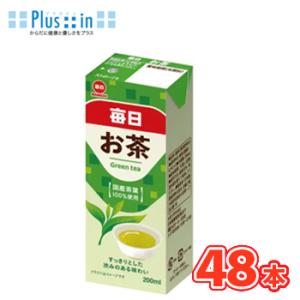 毎日牛乳　毎日お茶　200ml× 24本入/2ケース　紙パック〔お茶 おちゃ 日本茶 緑茶 国産茶葉...