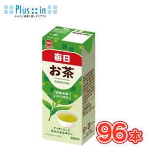 毎日牛乳　毎日お茶　200ml× 24本入/4ケース　紙パック〔お茶 おちゃ 日本茶 緑茶 国産茶葉...