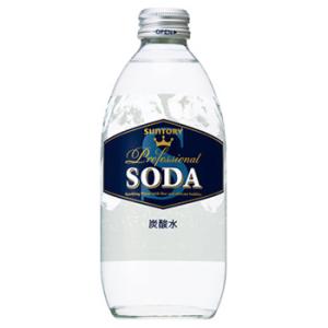 サントリー ソーダ 350ml×24本入　瓶〔炭酸飲料　炭酸強め　無糖炭酸　Sソーダ〕送料無料｜plusin