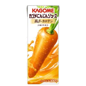 カゴメ　にんじんジュース 高β−カロテン  195ml×24本入 紙パック〔野菜ジュース　野菜飲料　人参　にんじん　キャロット〕