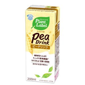 雪印メグミルク　 Plant Label Pea Drink(ピードリンク) プラントラベル　 LL200ml×24本/2ケース　紙パック　えんどう豆飲料　植物性たんぱく　食物繊維｜plusin