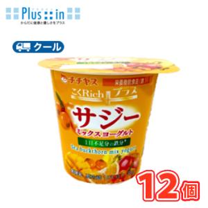 チチヤス　こくRichプラスサジーミックスヨーグルト　90g×12個入【クール便】〔ヨーグルト 乳製...