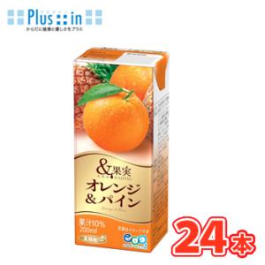 エルビー　＆果実 オレンジ＆パイン　200ml×24本入　紙パック〔ミックスジュース フルーツジュー...