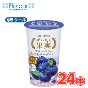 オハヨー　 ぜいたく果実 ブルーベリーのむヨーグルト【180g×12本入】/2ケース　クール便　〔オ...