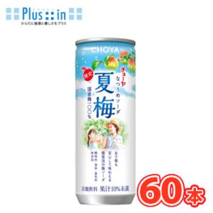 チョーヤ　夏梅ソーダ　250g×30本入/2ケース　缶〔果実炭酸 紀州産南高梅 うめ 梅 CHOYA...