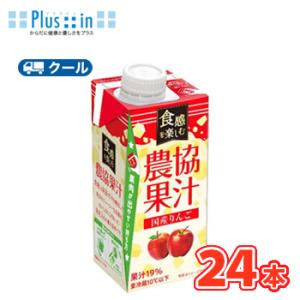 協同乳業　  食感を楽しむ農協果汁　国産りんご　250ｇ×12本入/2ケース　【クール便】　　〔メイ...