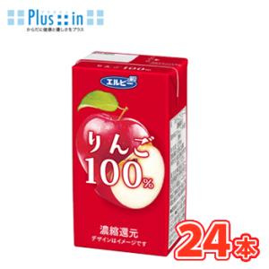 エルビー　りんご100％ジュース【125ml×24本入】　紙パック〔果汁100％ アップル appl...