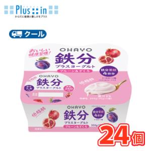 オハヨー　鉄分プラスヨーグルト【75g×4P×6個】　クール便　食べる　〔オハヨー乳業　クール便　乳...