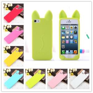 iPhone 7 カバー「シリコンカバー ネコ耳（キュート・ファニー）」 アイフォン スマホケース 送料無料（海外から直送）