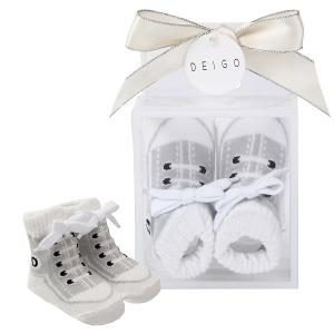 プレゼントソックス スニーカー グレー 6371 DEIGO 赤ちゃん ベビーソックス 新生児 ベビー 誕生日 御祝 出産祝い ギフト クリスマスプレゼント