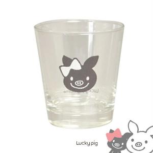 LuckyPig home ガラスタンブラー ハッピー 270ml