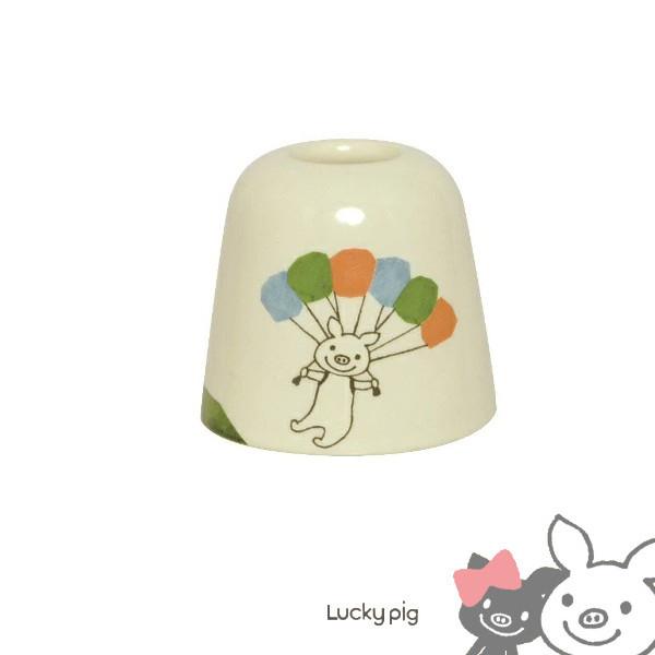 LuckyPig giggle ペンスタンド パラシュート 日本製 美濃焼 マルチスタンド Suga...