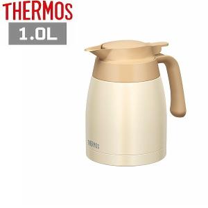 サーモス ステンレスポット TTB-1001 CRW 1000ml 1L クリームホワイト 保冷 保温 卓上ポット ギフト プレゼント 父の日｜plusmart