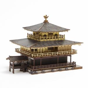 メール便送料無料 ki-gu-mi 金閣寺 カラーVer.  エーゾーン  木製立体パズル ki-gu-mi 木組 立体パズル 木製 工作 おもちゃ インテリア プレゼント｜プラスマート ヤフー店