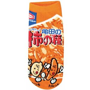 ネコポス発送 ソックス 亀田の柿の種 JGS0453 お菓子 パッケージ かわいい  プレゼント ギフト くつした 靴下