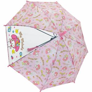 キッズ傘 マイメロディ リース 50cm 70108 ジェイズプランニング 長傘 かさ キッズ 子供 キャラクター傘 通学 雨の日 お出かけ 透明 サンリオ プレゼント ギフト