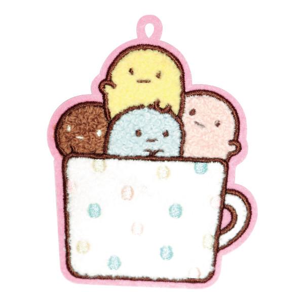 メール便送料無料 刺繍ワッペンチャーム すみっコぐらし たぴおか WCM012 キーホルダー キーチ...