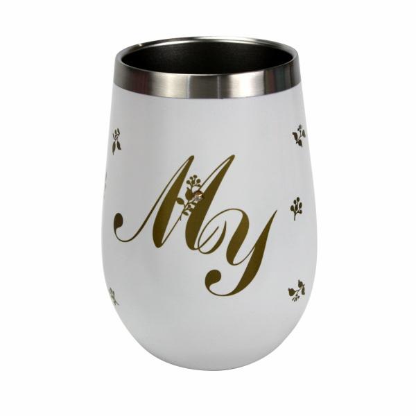 イニシャルサーモラウンドタンブラー My 52031 maebata 真空断熱 二重構造 350ml...