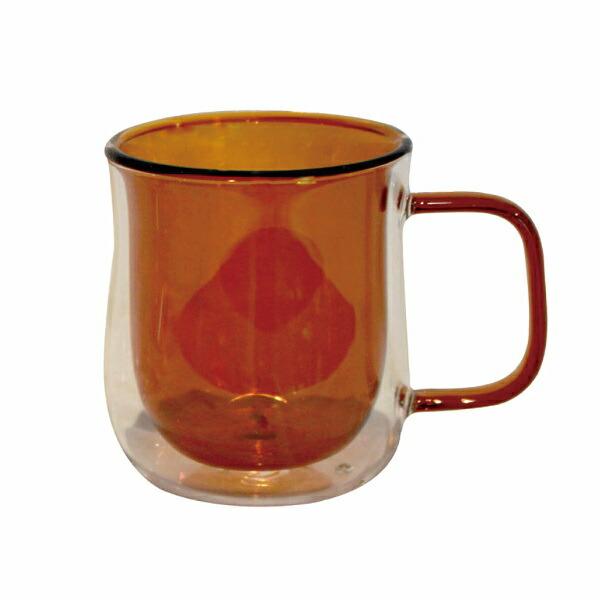 ニュイ ダブルウォールグラスマグ アンバー 275ml 52629 maebata 耐熱ガラス ダブ...