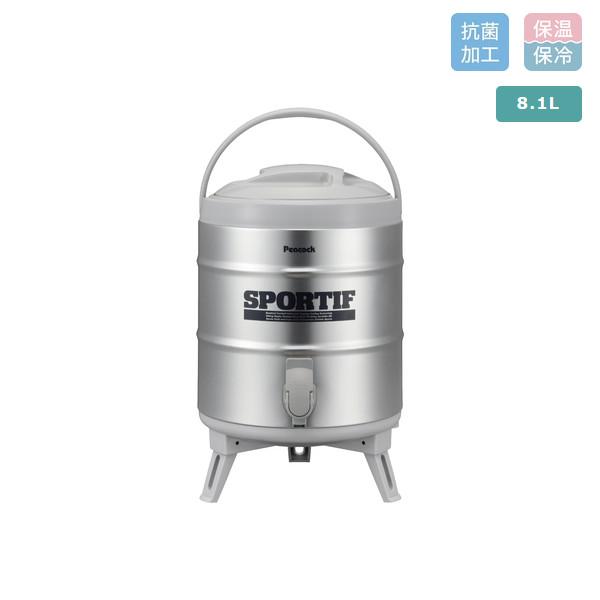 ピーコック ステンレスキーパー INS-80K H グレー 8.1L 大容量 レジャー アウトドア ...