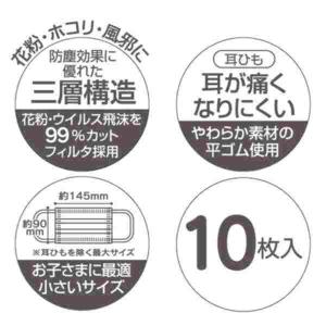 メール便発送 不織布 子供マスク 10枚入 ミ...の詳細画像2
