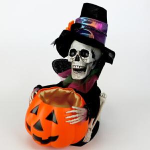キャンディポットキーパーガイコツ HW-1134 友愛玩具 ハロウィン 飾り 骸骨 ホラー 雑貨 装飾 プレゼント ポイント利用