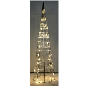 電池式ワイヤーモチーフコーンツリー L WG-9337 友愛玩具 クリスマスイルミネーション 飾り