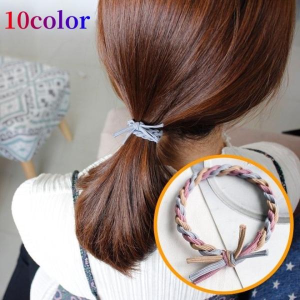ヘアゴム リングゴム レディース 髪飾り 髪留め ヘアアクセサリー ヘアアレンジ まとめ髪 細め 編...