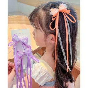 2個セット ヘアクリップ リボン ヘアアクセサ...の詳細画像3