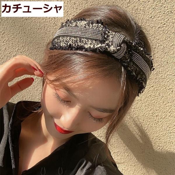 カチューシャ ヘアアクセサリー レディース 女性 婦人 ヘアバンド ファッション雑貨 結び目 おしゃ...