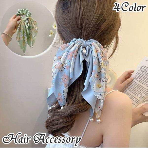 シュシュ 単品 1個 リボン ヘアゴム 髪ゴム レディース 女性 ヘアアクセサリー 髪留め 髪飾り ...