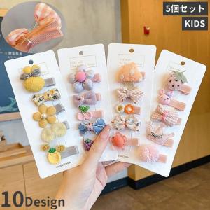 キッズ ベビー ヘアピン ぱっちんピン MOKUBAフリルレースとグログラン