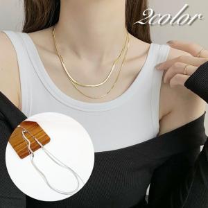 ゴールド 2重チェーン ネックレス ステンレス 2重チェーンネックレス メンズ 細身チェーン ロング