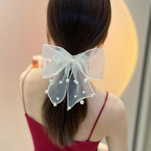 シュシュ ヘアゴム 女性 オーガンジー風 大き...の詳細画像1