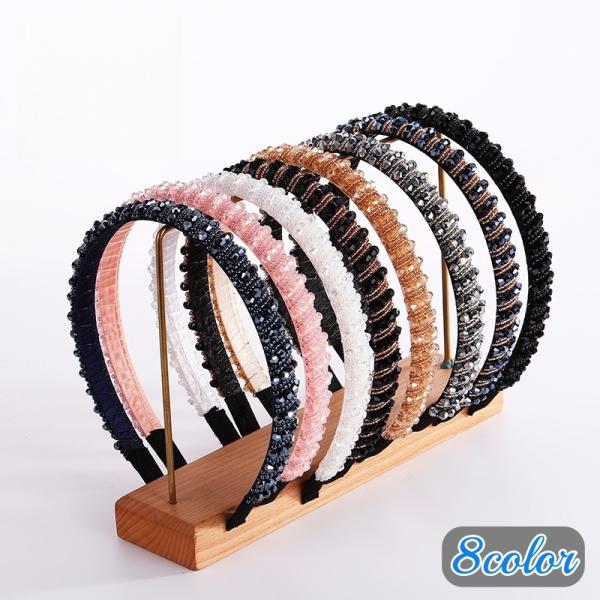 カチューシャ ヘアアクセサリー レディース 女性用 髪留め 髪飾り ヘアアレンジ ビーズ 宝石風 キ...