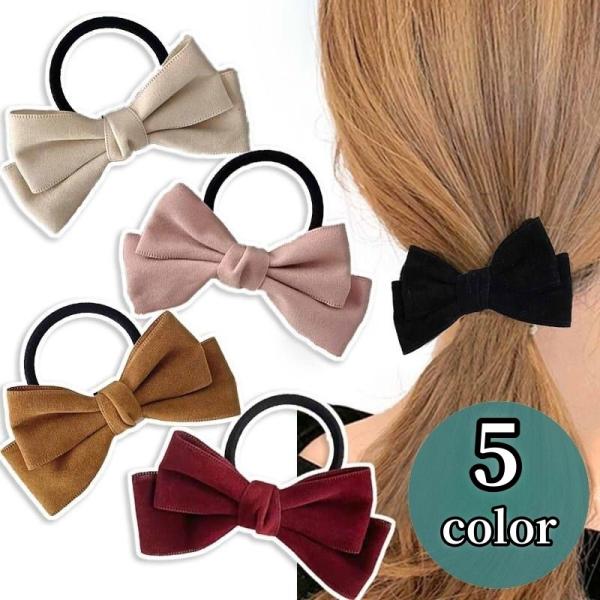 ヘアゴム 髪ゴム リボン レディース ヘアアクセサリー まとめ髪 髪留め 髪飾り ヘアアレンジ 可愛...