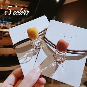 ヘアゴム 髪ゴム ヘアアクセサリー レディース 女性 髪留め 髪飾り ヘアアレンジ まとめ髪 キューブ おしゃれ かわいい ファッション雑貨