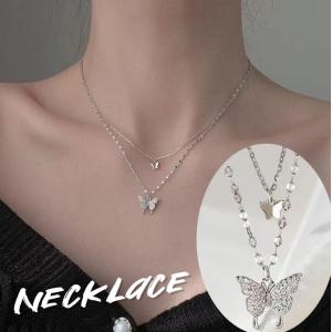 豪華なラインストーンが輝くペンダントネックレス【一点物】 ネックレス ペンダント レディース アクセサリー シルバーカラー