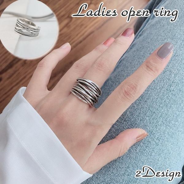 リング 指輪 レディース 女性 女子 女の子 アクセサリー オープンリング モダン クール エレガン...
