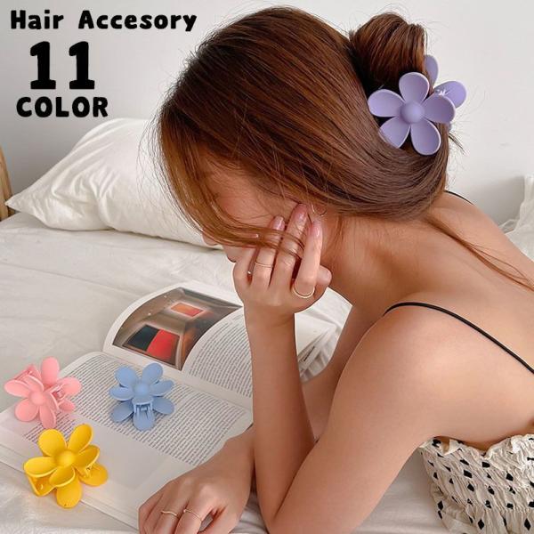 バンスクリップ ヘアクリップ レディース ヘアアクセサリー 髪留め 髪飾り 花 フラワー 大きめ し...